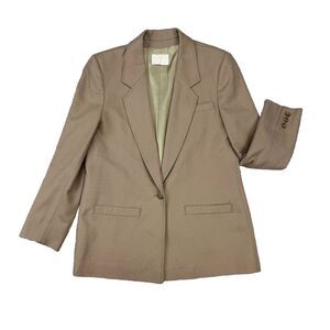 Vintage 70s Pendleton Women's‎ Blazer Jacket Size 8 100% Virgin Wool Tan USA